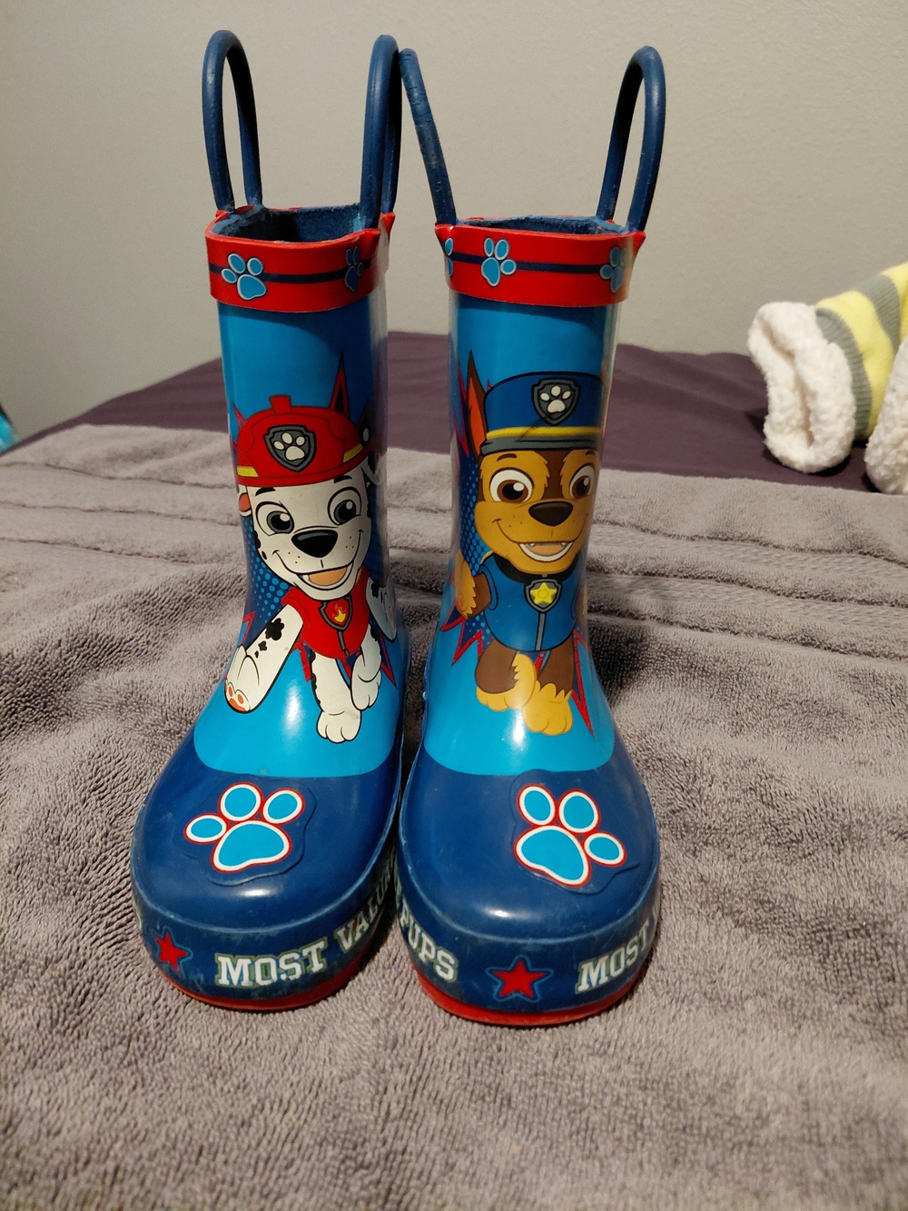 Paw Patrol Blue Kids Rain Boots with Character Graphics